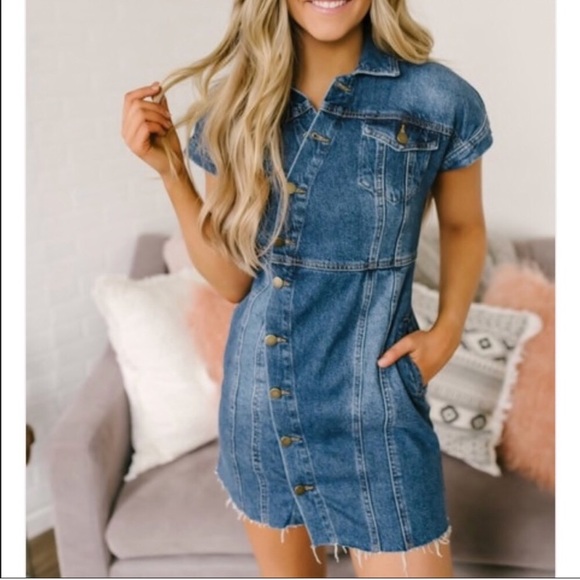Free People Dresses & Skirts - Free People The City Denim Mini Dress